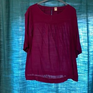 Purple peasant top